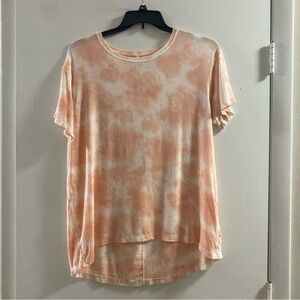 American Eagle Outfitters Coral Tie-Dye Short Sleeve Tee